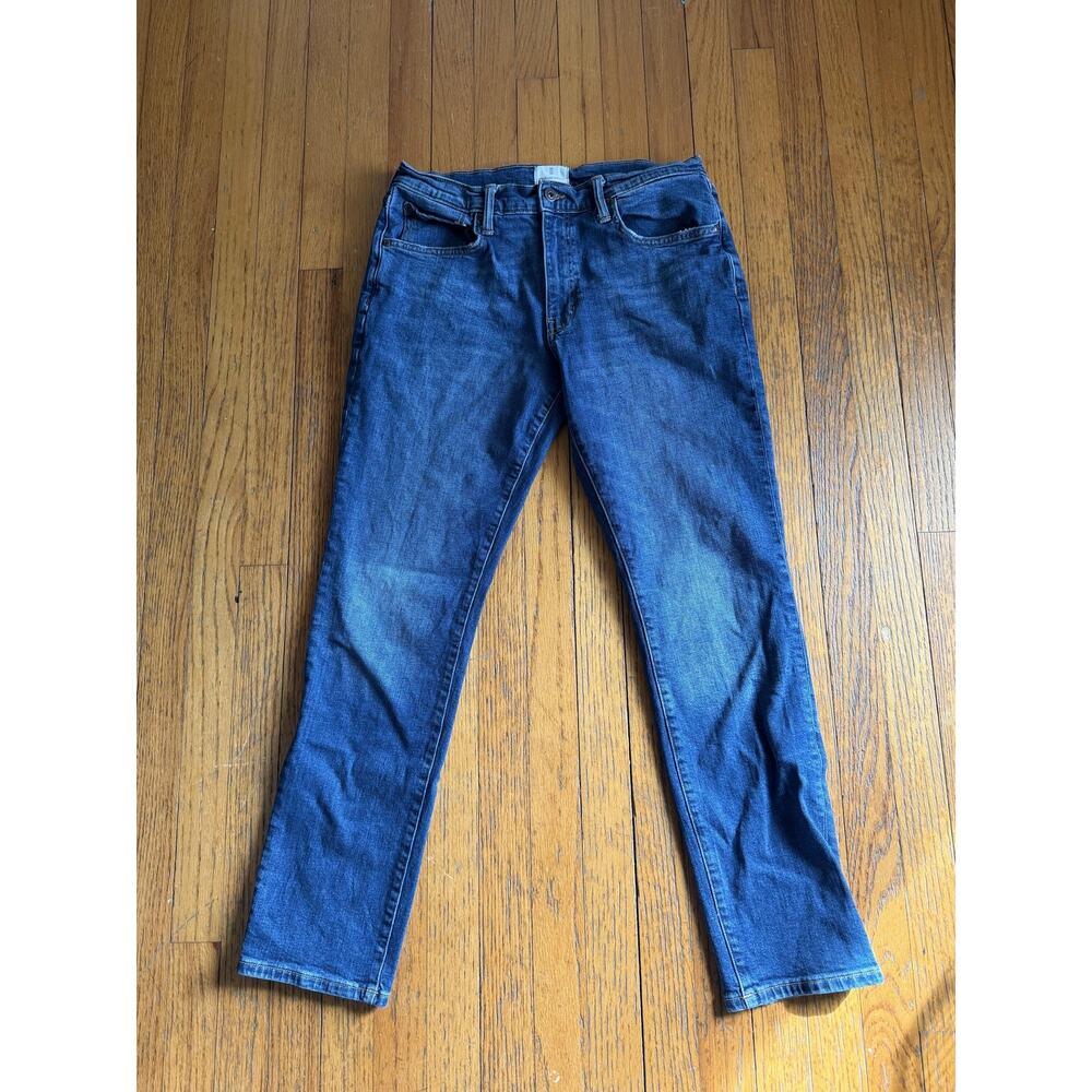 Mutual Weave Jeans Men’s Blue Medium Wash Tapered Stretch Denim Pants 32x32